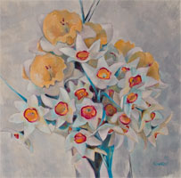 Original oil flower painting no.1022