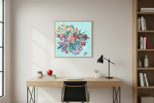 "Alstroemeria Bouquet" Canvas Art Print by Vitali Komarov