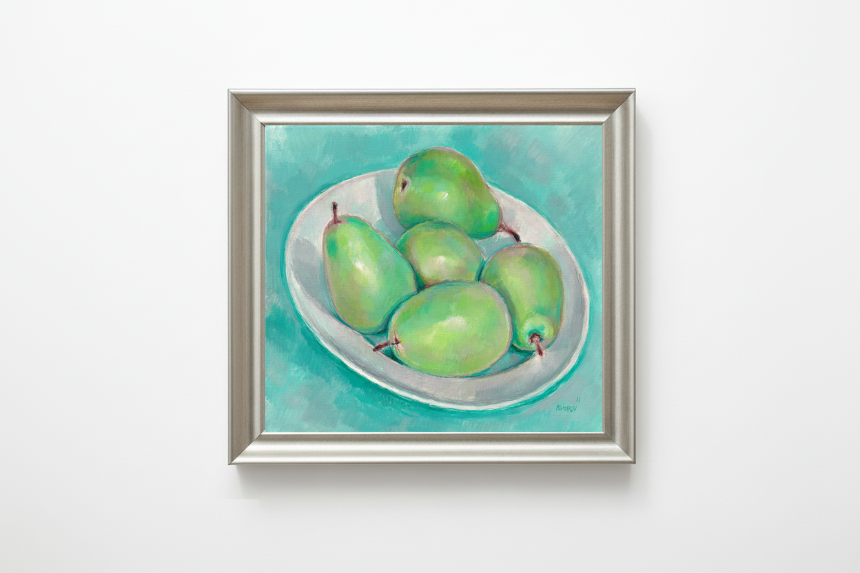 Turquoise Still Life / Tyrkysové zátiší oil on canvas