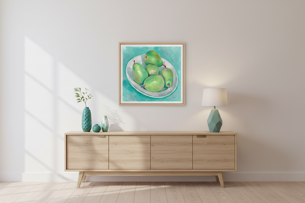 "Turquoise Still Life" Canvas Art Print by Vitali Komarov