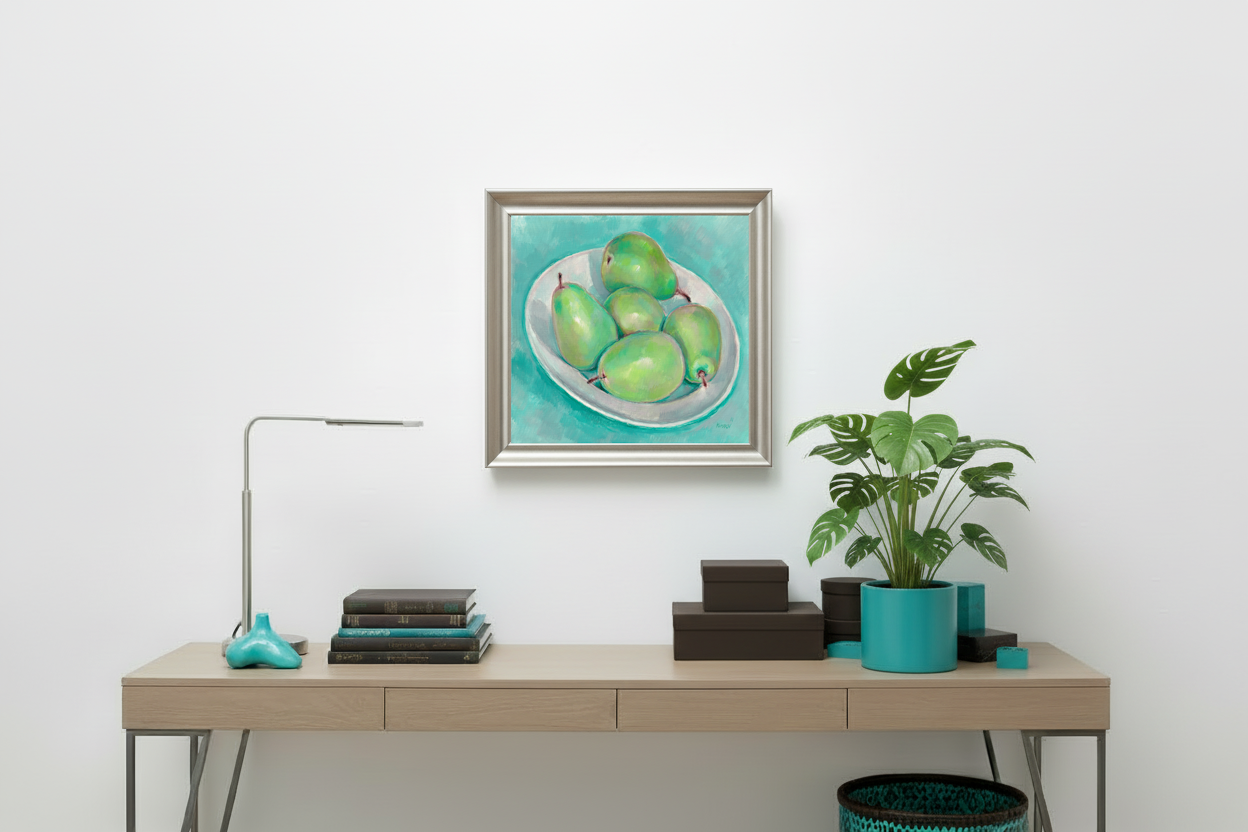 Turquoise Still Life / Tyrkysové zátiší oil on canvas