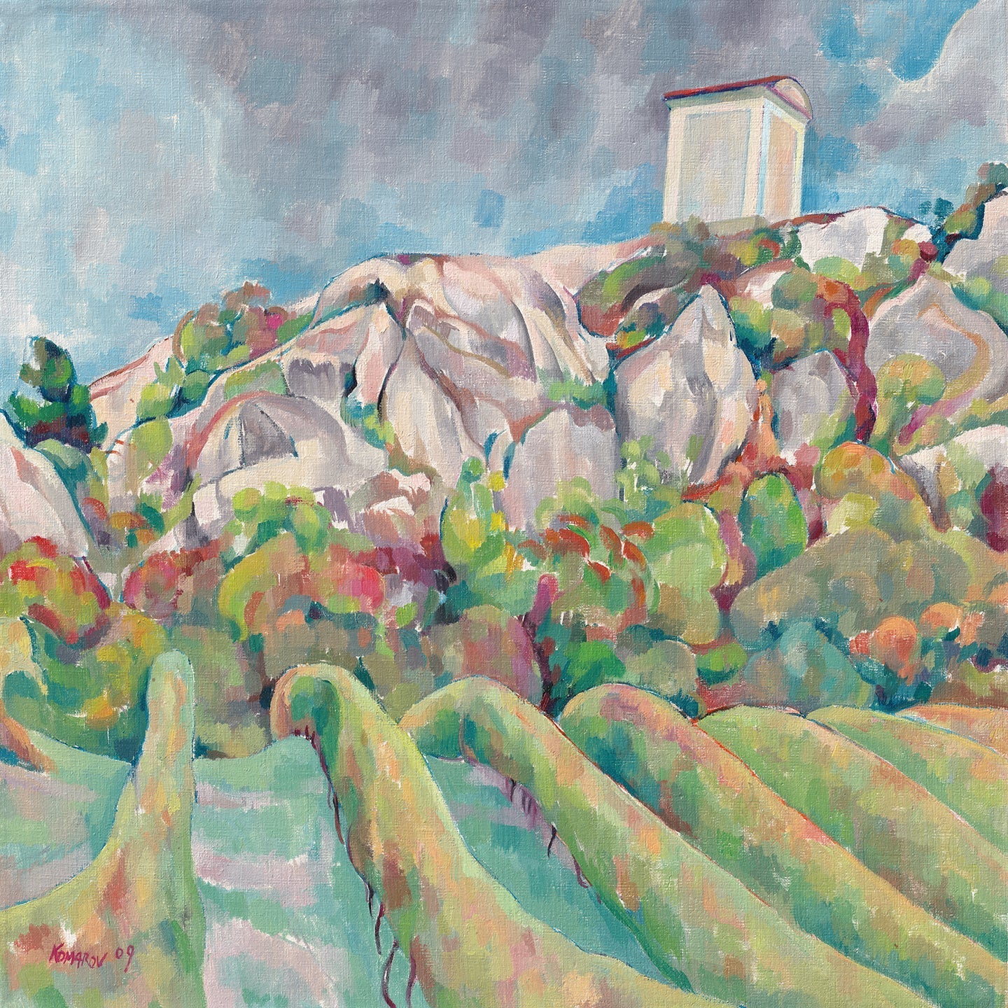 "Vineyards near Holy Hill" Canvas Art Print by Vitali Komarov