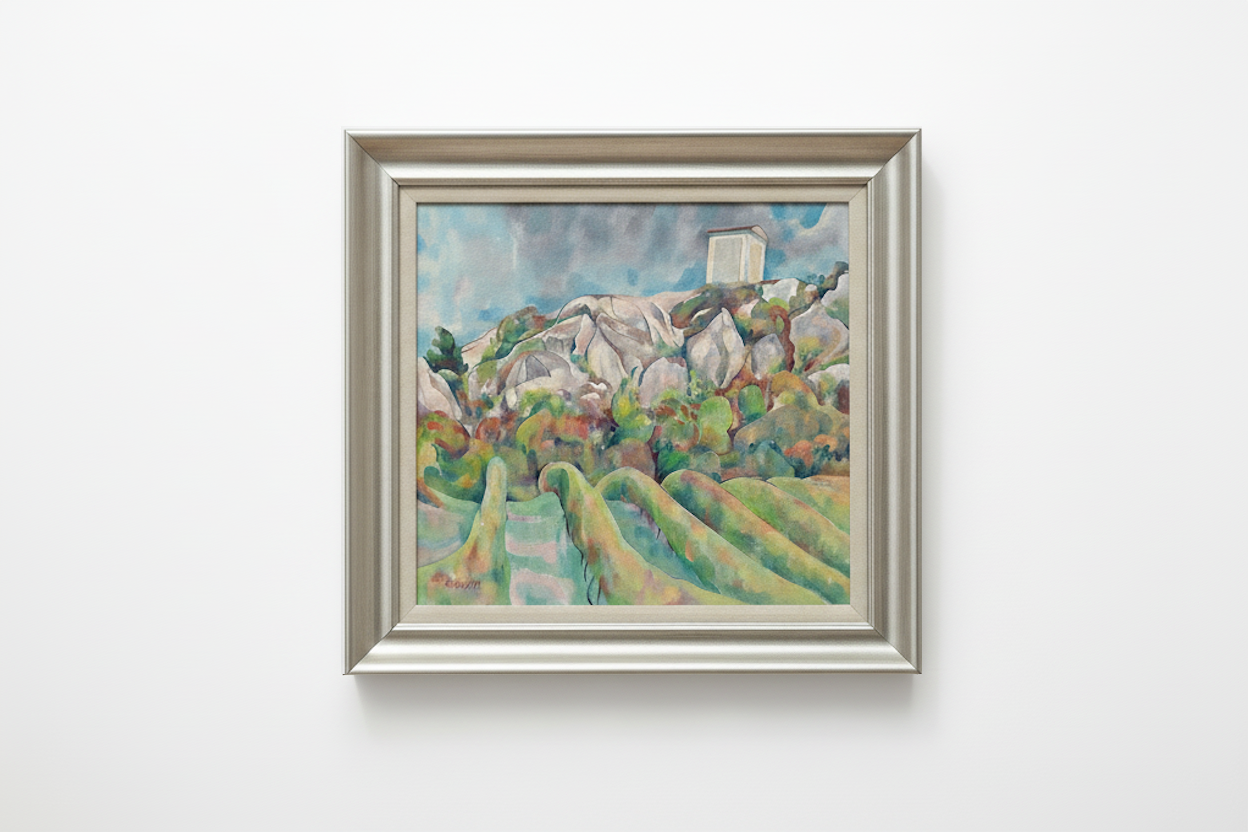 Vineyards near Holy Hill / Vinice pod Svatým kopečkem oil on canvas