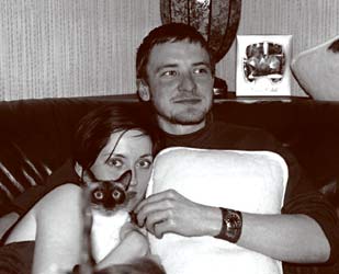 Vitali, his wife and cat