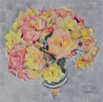 Original oil flower painting no.1015