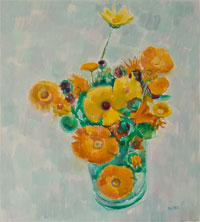 Original oil flower painting no.1031
