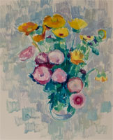 Original oil flower painting no.10336